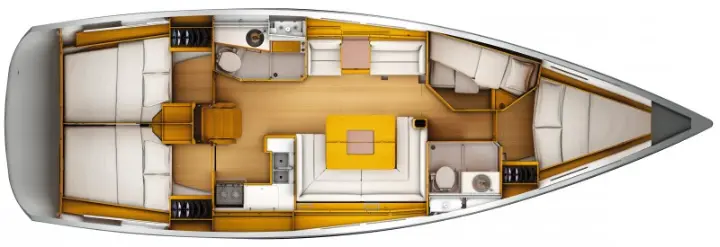 Sun Odyssey 449 - Boat layout