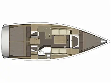 Dufour 350 GL - Layout image