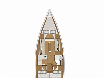 Hanse 415 - Layout image