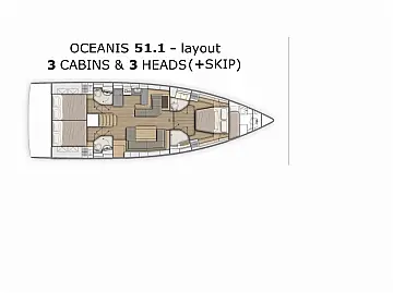 Oceanis 51.1 - Immagine di layout