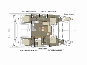Dufour Catamaran 48 - Layout image