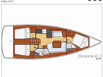 Oceanis 41.1 - планировка